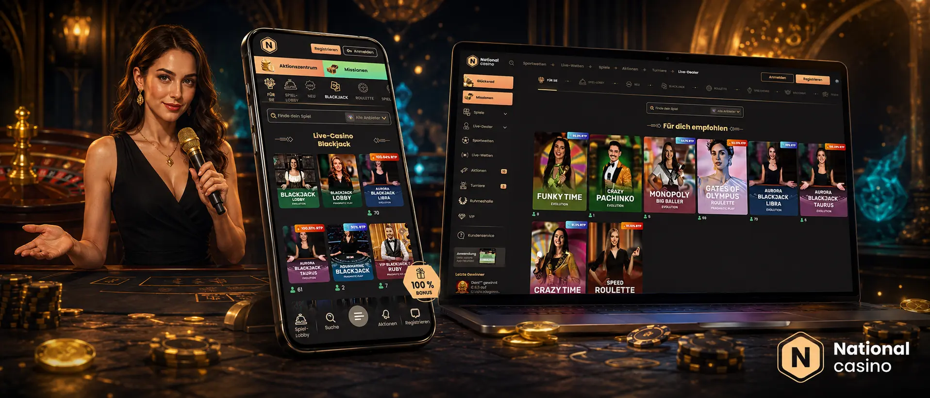 Casino Spiele bei National Casino