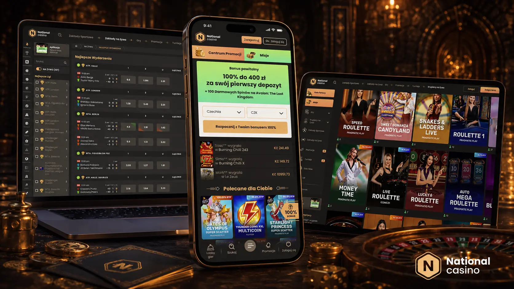 Live Spiele starten bei National Casino