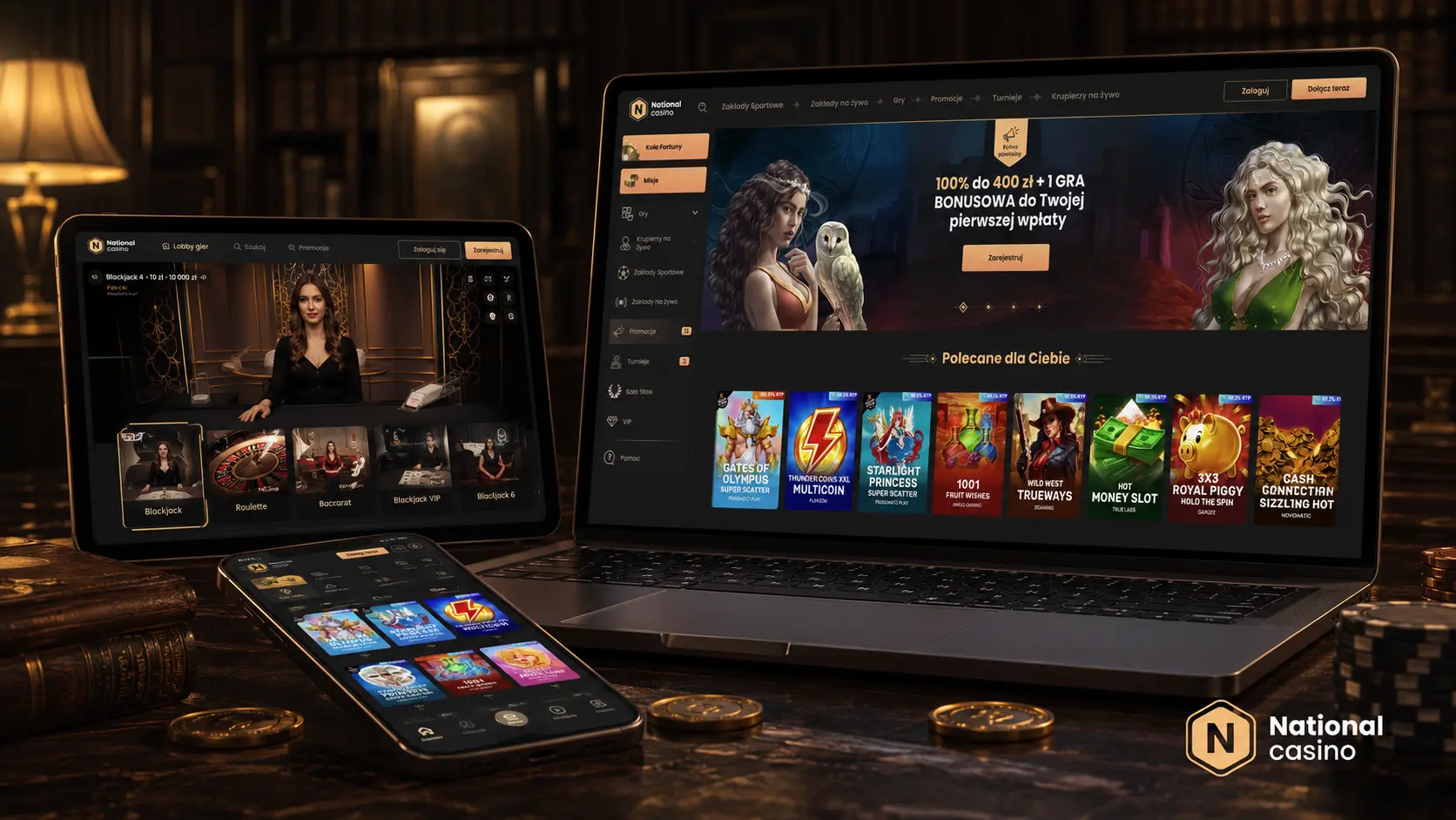Slots spielen bei National Casino
